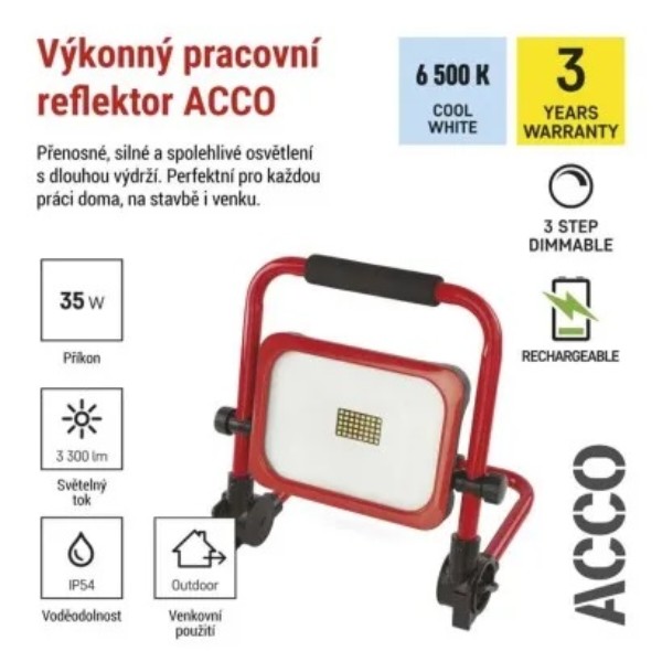 Фото - Светодиодный прожектор EMOS ZS2823 35W 3300Lm 6500K Li-Ion 10000 mAг IP54